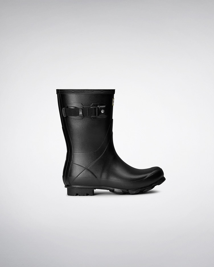 Botas De Chuva Curtas Femininas Hunter Norris Field Pretas