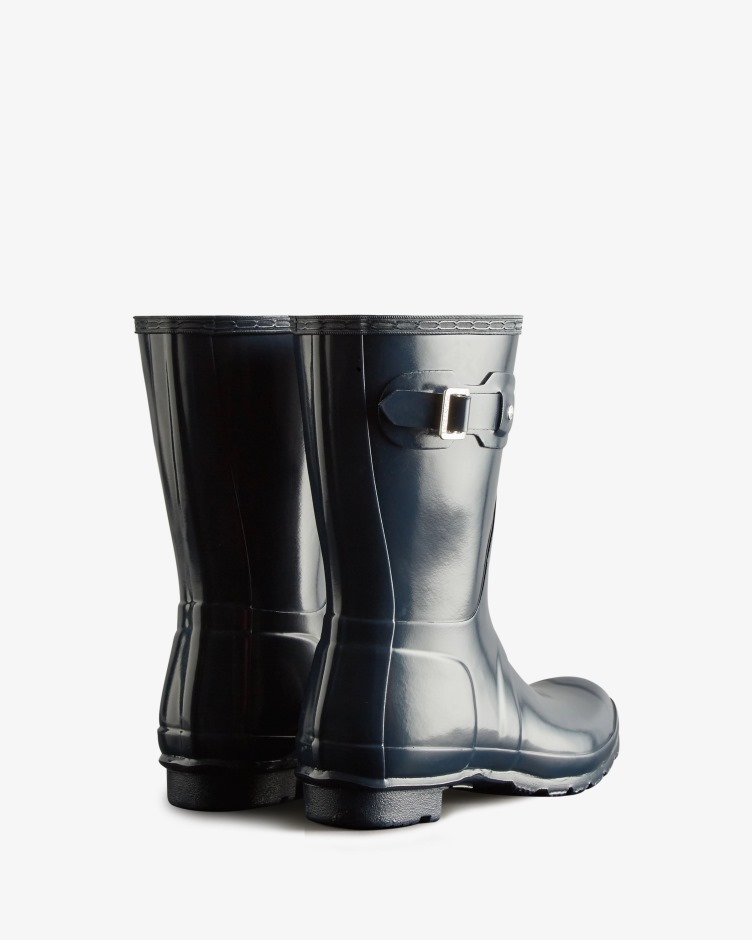 Botas De Chuva Originais De Brilho Curto Para Mulher Caçadora Marinha