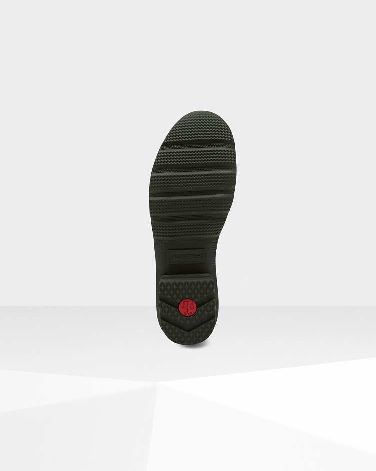 Botas De Chuva Ajustáveis ​​laterais Curtas Masculinas Hunter Azeitona Escura