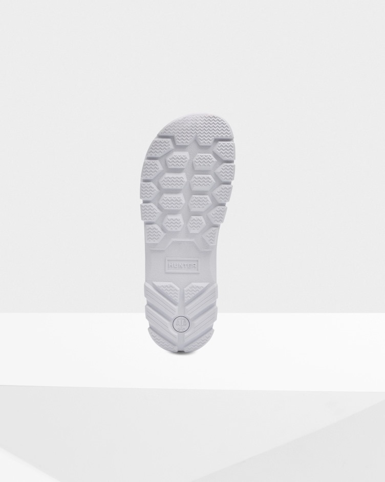 Hunter Para Crianças Grandes (5-9 Anos) Sandália De Caminhada Ao Ar Livre Branca