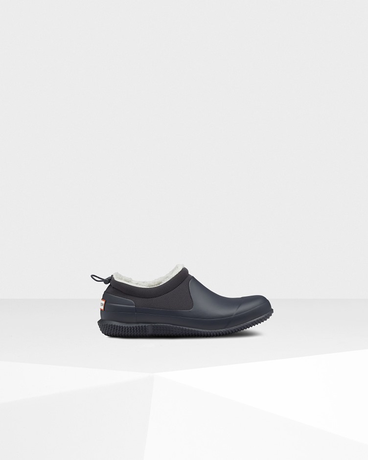 Hunter Sapatilha De Shearling Vegana Para Homem Caçador Marinha