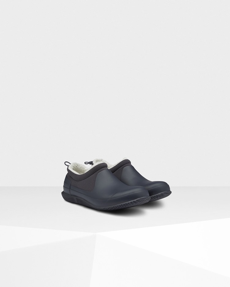 Hunter Sapatilha De Shearling Vegana Para Homem Caçador Marinha