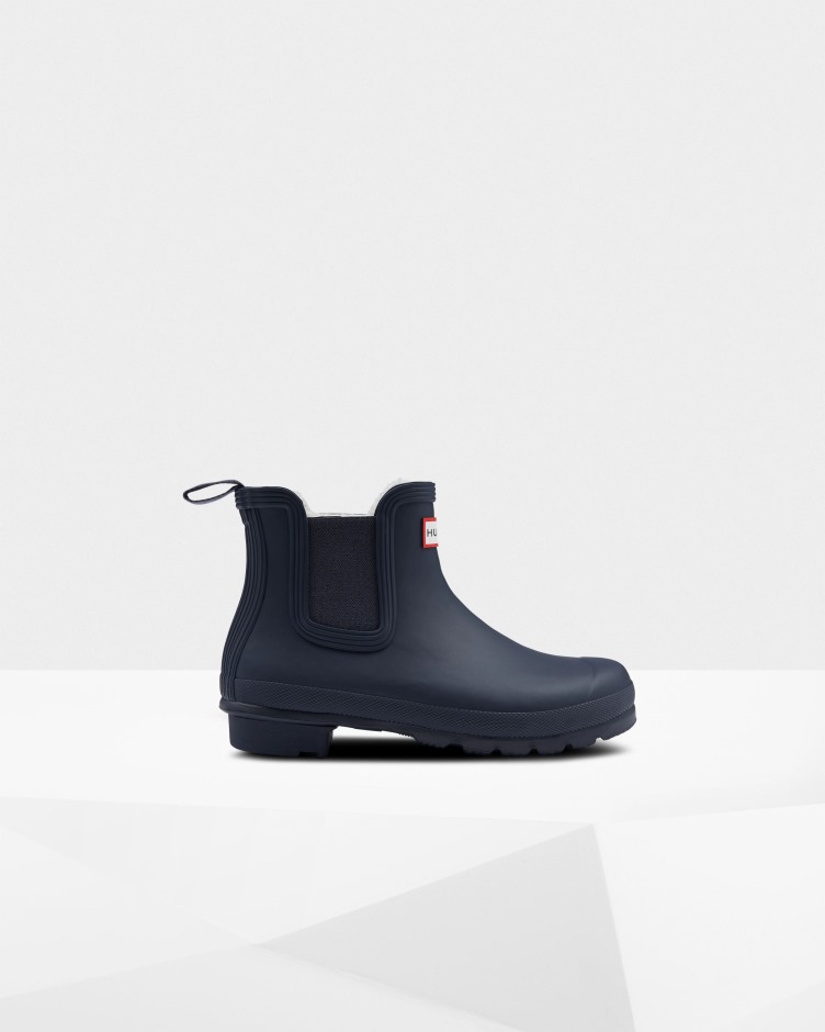 Botas Chelsea Isolantes Femininas Hunter Navy