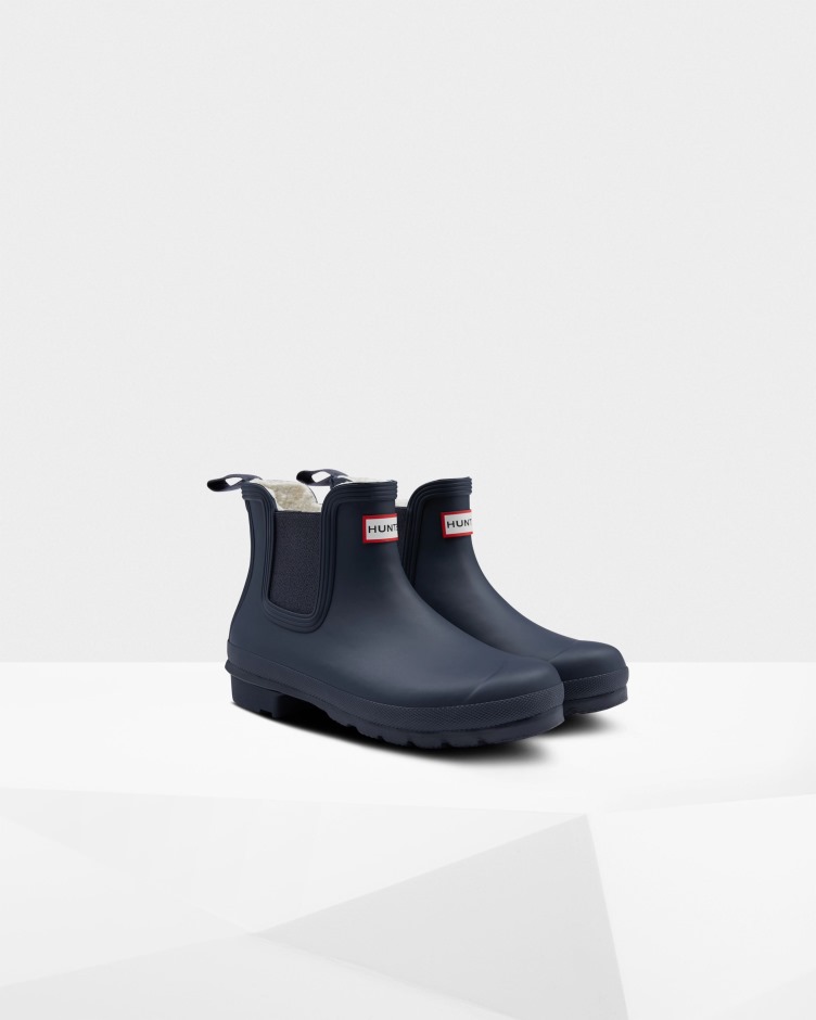 Botas Chelsea Isolantes Femininas Hunter Navy