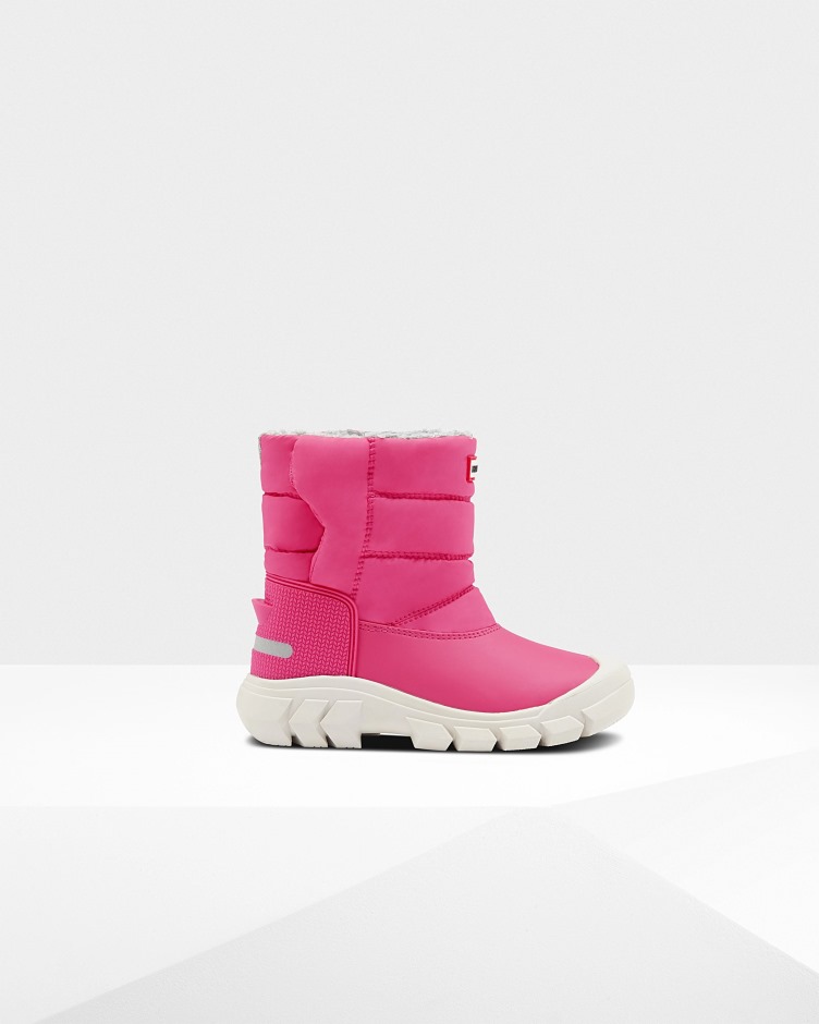 Hunter Big Kids (5-10 Anos) Botas De Neve Isoladas Rosa Brilhante