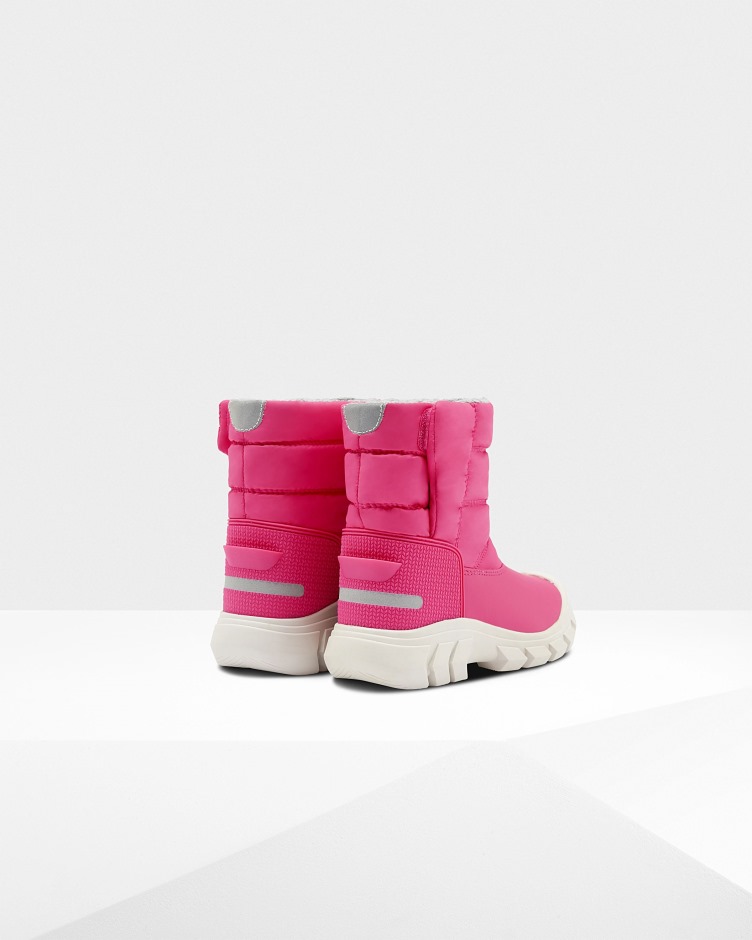 Hunter Big Kids (5-10 Anos) Botas De Neve Isoladas Rosa Brilhante