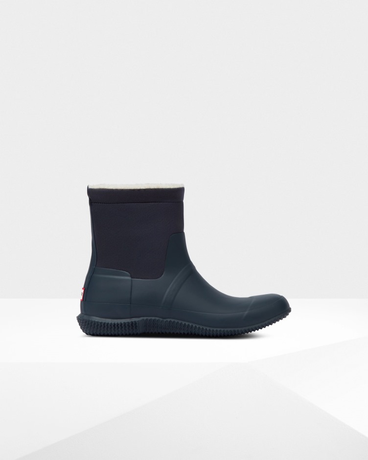 Botas De Shearling Veganas Com Isolamento Para Homens Hunter Hunter Navy