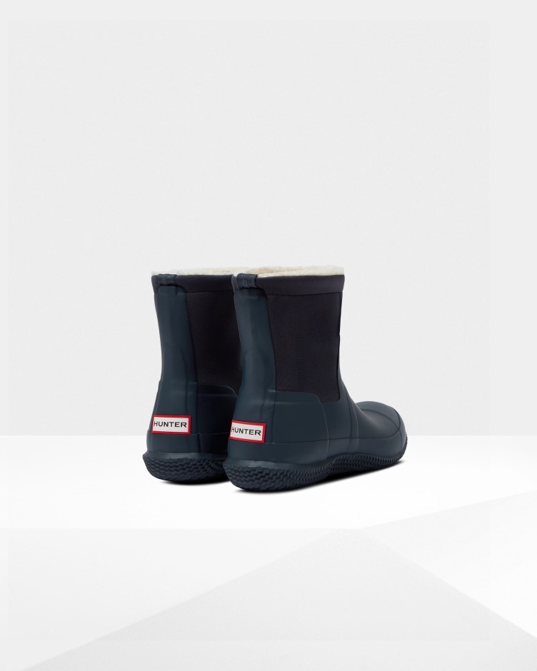 Botas De Shearling Veganas Com Isolamento Para Homens Hunter Hunter Navy