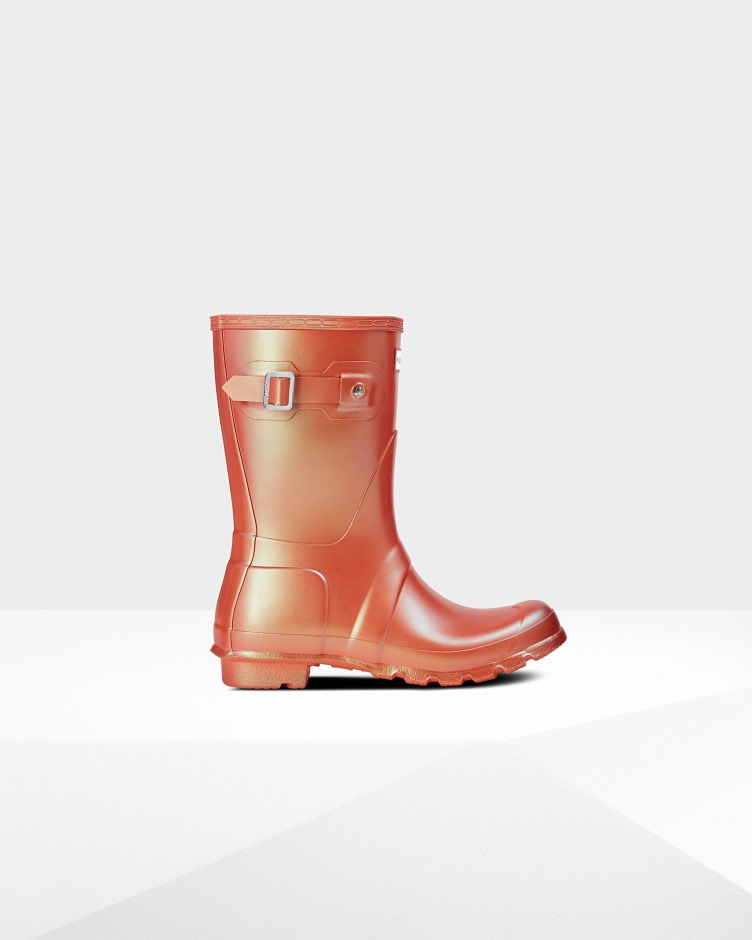 Botas De Chuva Curtas Nebulosa Para Mulher Caçadora Papoula Alpina Laranja