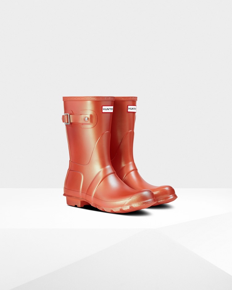Botas De Chuva Curtas Nebulosa Para Mulher Caçadora Papoula Alpina Laranja