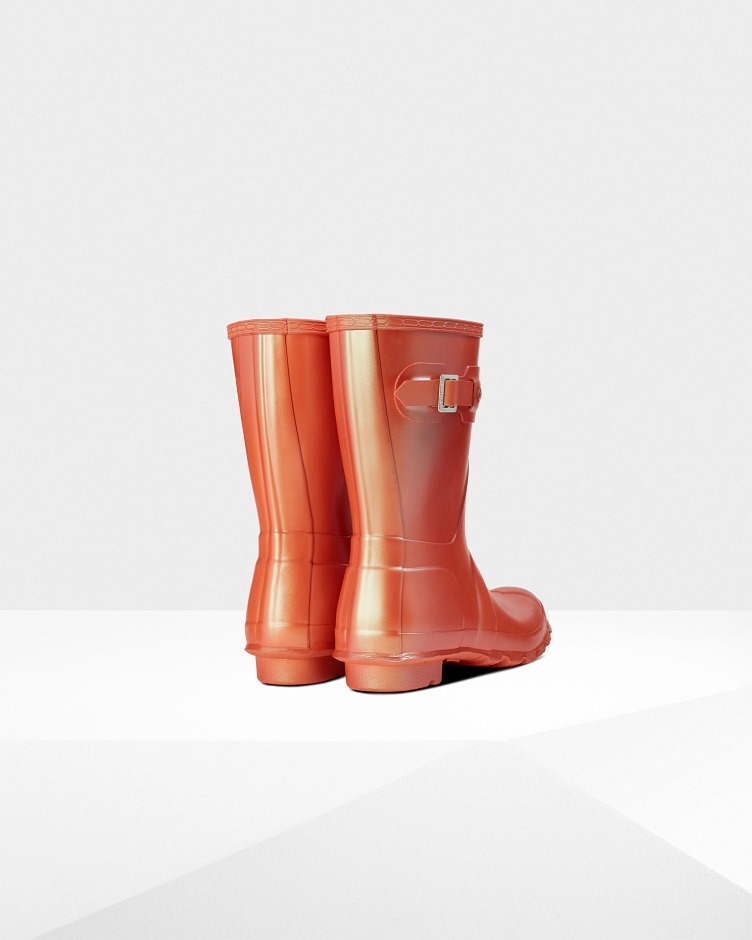 Botas De Chuva Curtas Nebulosa Para Mulher Caçadora Papoula Alpina Laranja