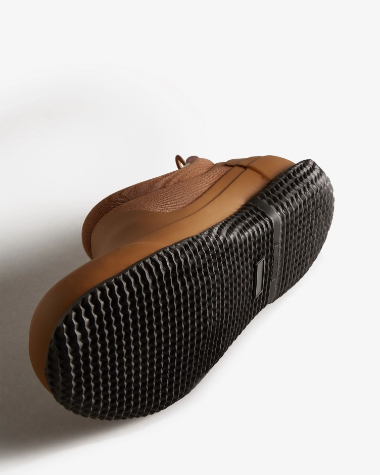 Sapato De Shearling Vegan Isolado Para Mulheres Caçadores, Marrom