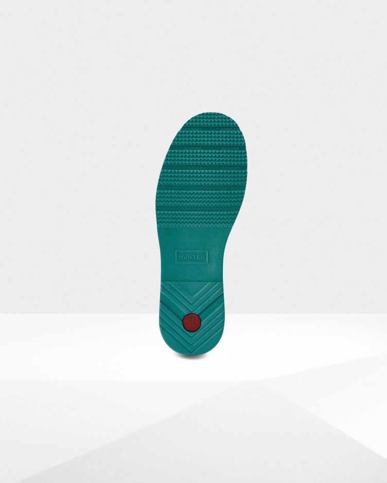 Hunter Feminino Play Botas De Chuva Nebulosa Curtas Abeto Azul