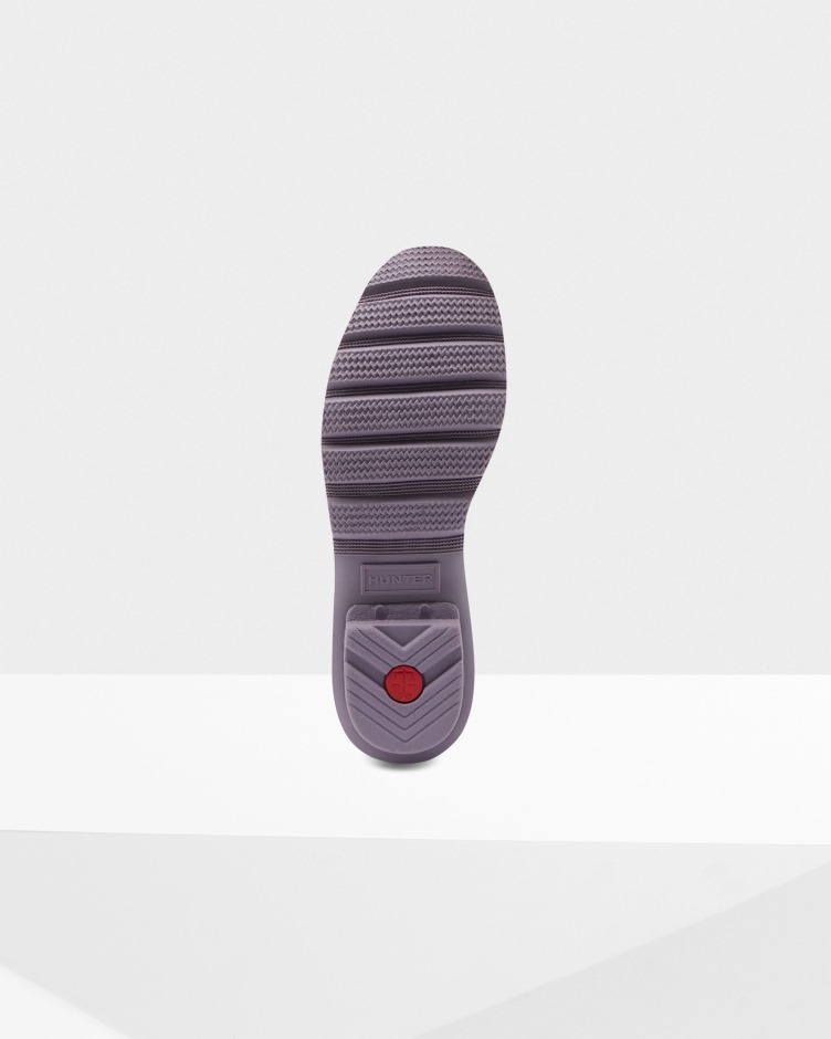 Botas De Chuva Ajustáveis ​​de Costas Curtas Para Mulheres Caçadores Top Roxo