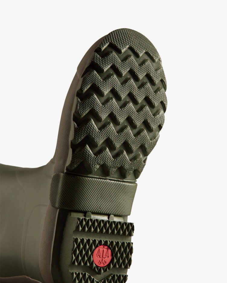 Botas De Chuva Para Homem Caçador Jardineiro Barro Verde-oliva Escuro