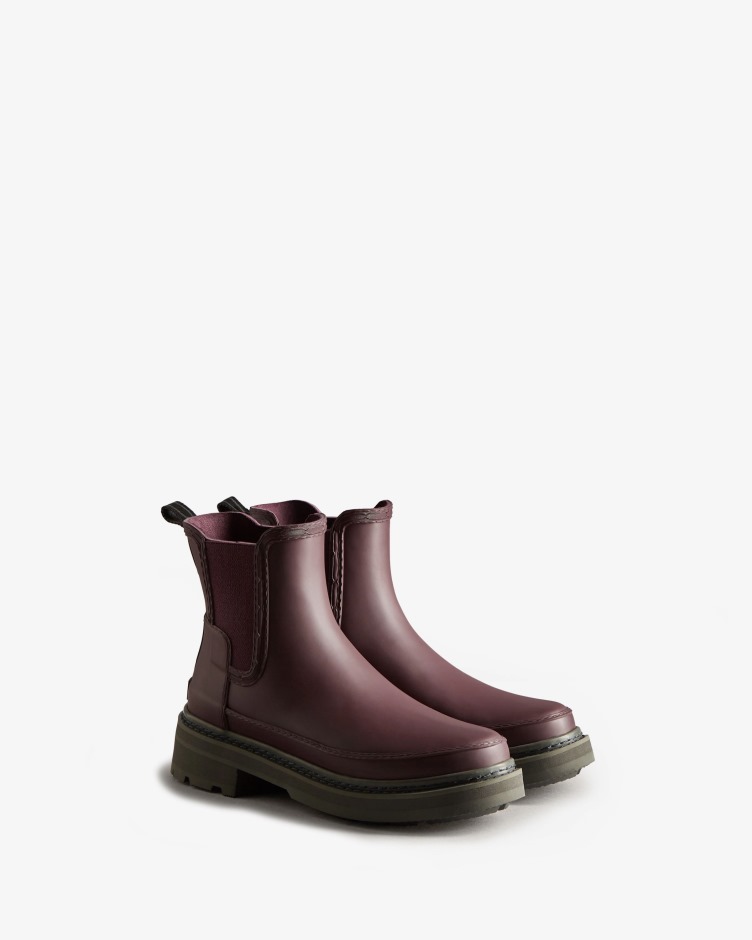 Botas Chelsea Com Detalhe De Costura Refinada Para Mulher Hunter Marrom