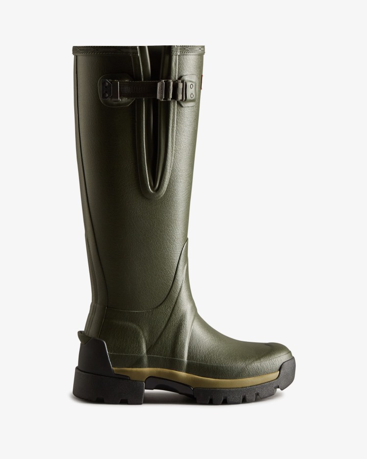 Botas De Chuva De Neoprene De 3 Mm Ajustáveis ​​​​balmoral Caçadores Para Mulheres Azeitona Escura