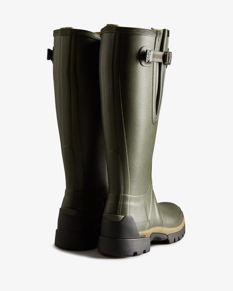 Botas De Chuva De Neoprene De 3 Mm Ajustáveis ​​​​balmoral Caçadores Para Mulheres Azeitona Escura