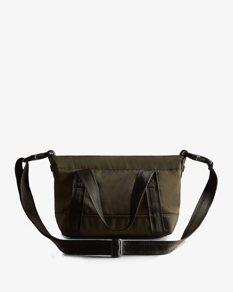 Hunter Nylon Mini Top Clip Tote Bag Azeitona Escura