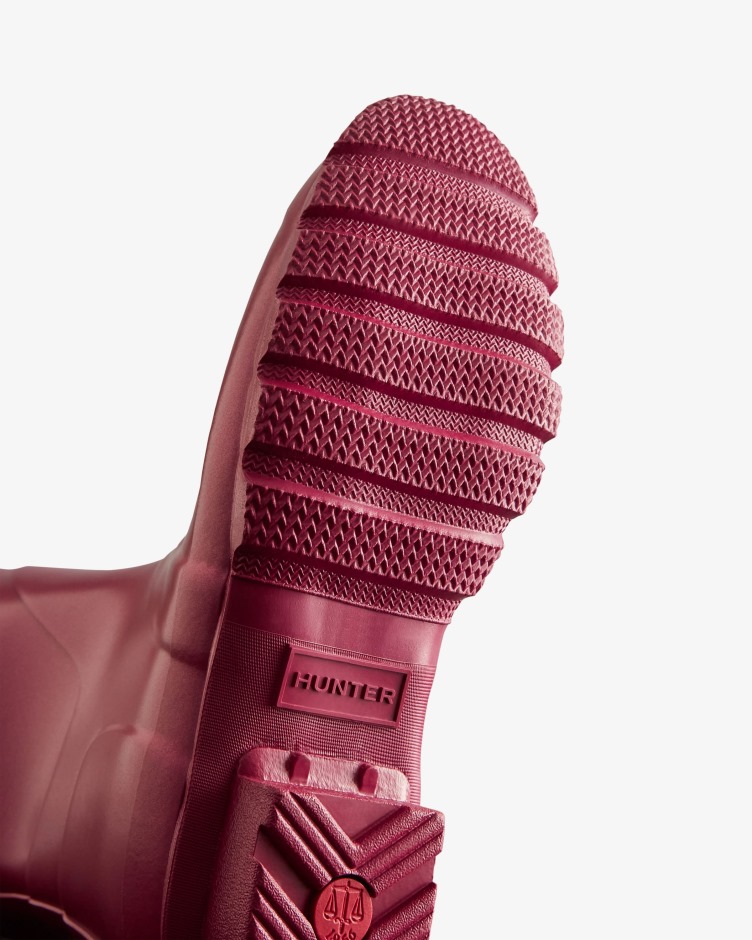 Botas De Chuva Curta Femininas Hunter Nebulosa Hayes Borgonha