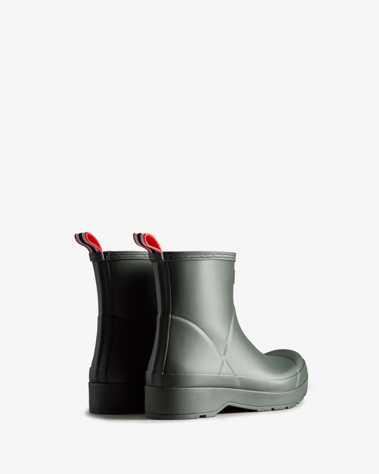 Hunter Masculino Jogar Botas De Chuva Curtas Verde Musgo ártico