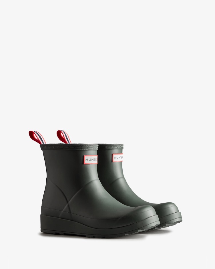 Hunter Feminino Jogar Botas De Chuva Curtas Verde Musgo ártico