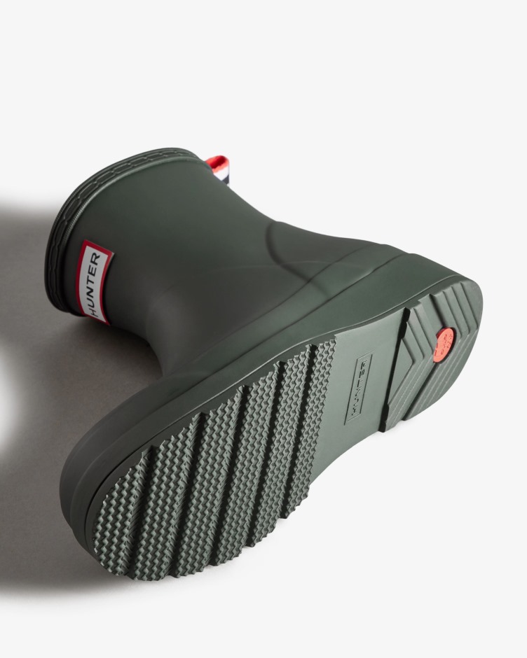 Hunter Feminino Jogar Botas De Chuva Curtas Verde Musgo ártico