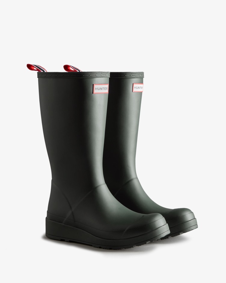 Hunter Feminino Jogar Botas De Chuva Altas Verde Musgo ártico