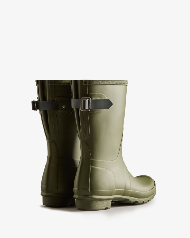 Botas De Chuva Ajustáveis ​​de Costas Curtas Femininas Hunter Ismarken Verde Oliva-artic Musgo