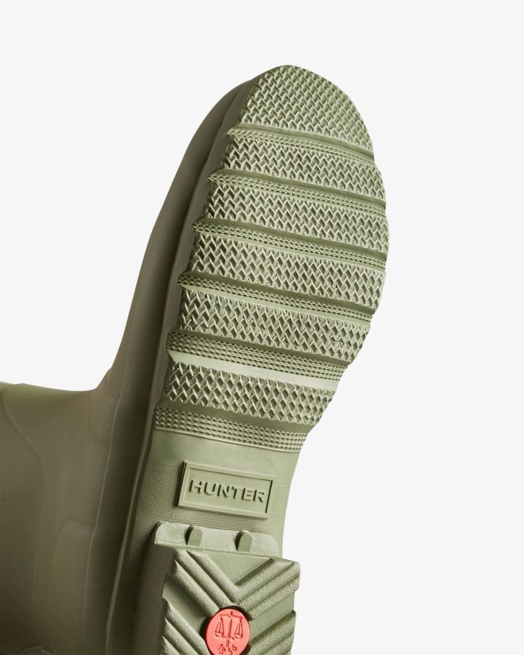 Botas De Chuva Ajustáveis ​​de Costas Curtas Femininas Hunter Ismarken Verde Oliva-artic Musgo