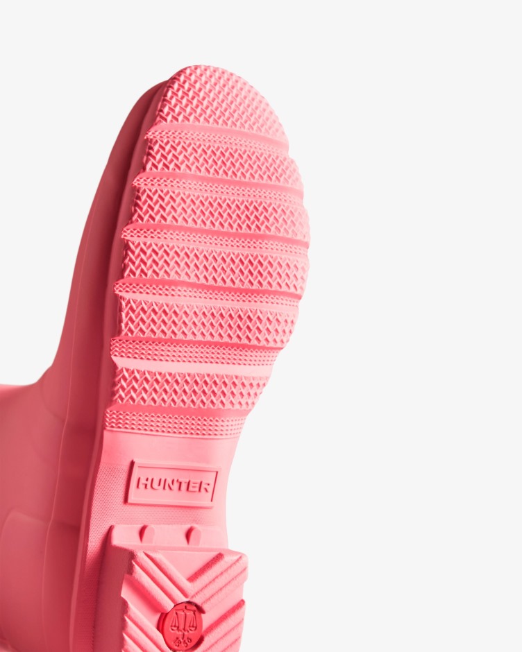 Botas De Chuva Ajustáveis ​​​​de Costas Curtas Femininas Hunter Rosa Shiver