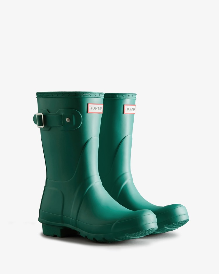 Botas De Chuva Curtas Originais Femininas Hunter Teal Thaw