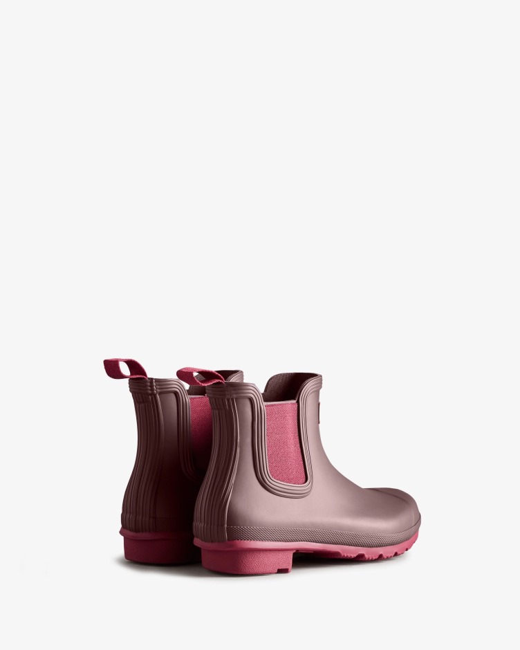Botas Chelsea Femininas Hunter Originais Crosta Castanha Marrom-hayes Borgonha