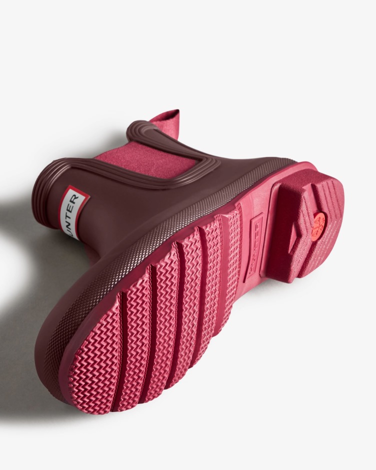 Botas Chelsea Femininas Hunter Originais Crosta Castanha Marrom-hayes Borgonha