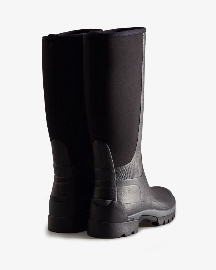 Botas De Chuva Altas Híbridas Para Homem Caçadores Balmoral Field Pretas
