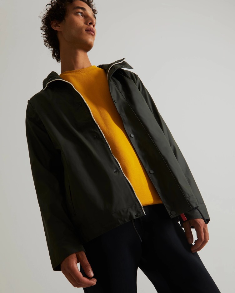 Jaqueta Impermeável Leve Masculina Hunter Azeitona Escura