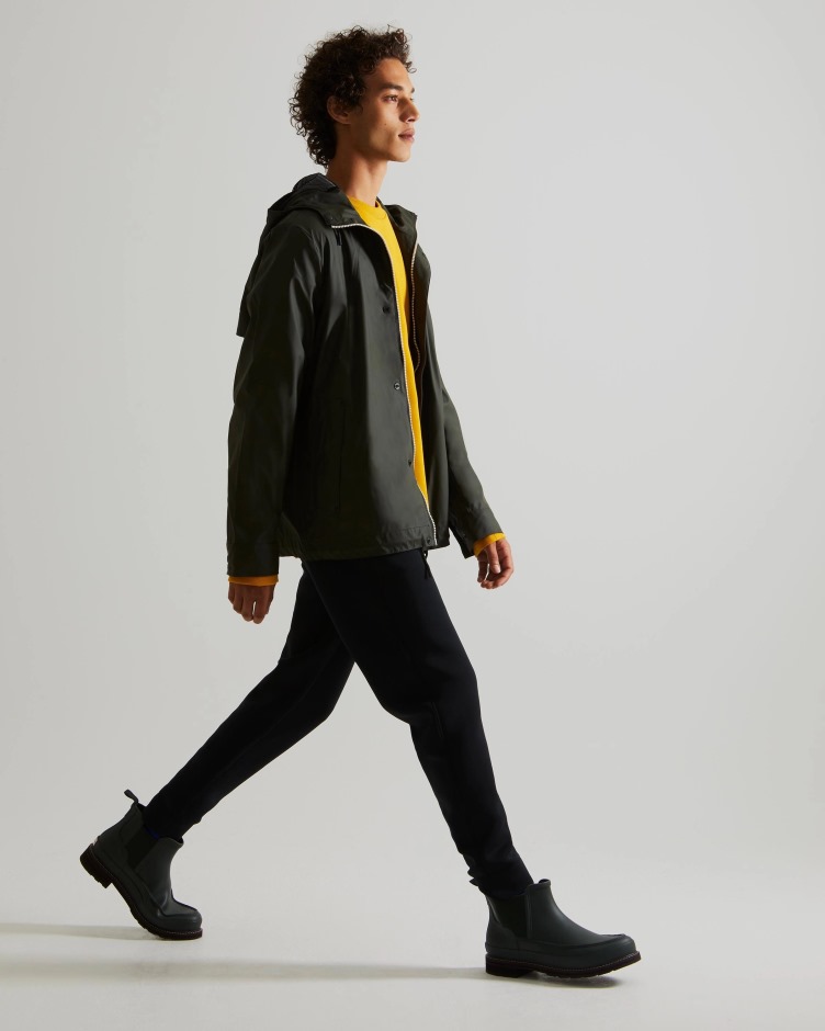 Jaqueta Impermeável Leve Masculina Hunter Azeitona Escura