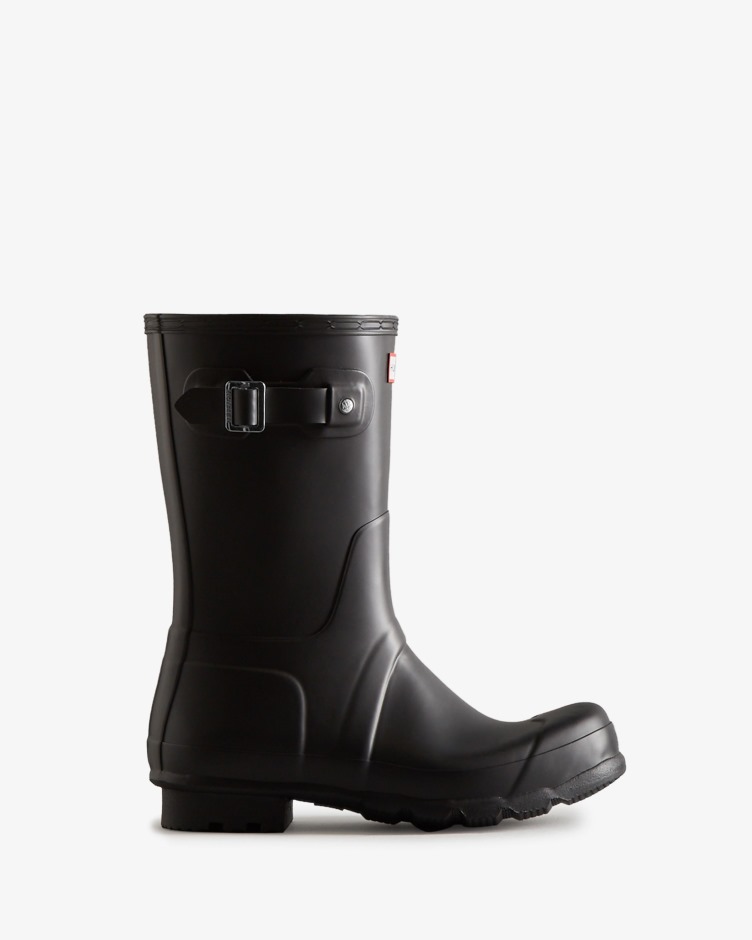 Botas De Chuva Curtas Originais Masculinas Hunter Pretas