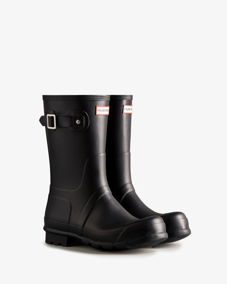 Botas De Chuva Curtas Originais Masculinas Hunter Pretas