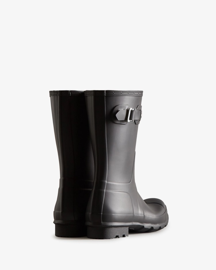 Botas De Chuva Curtas Originais Masculinas Hunter Pretas
