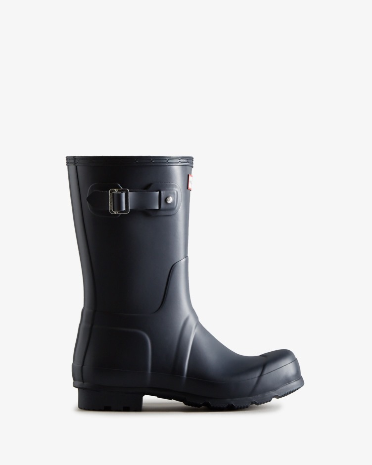 Botas De Chuva Curtas Originais Masculinas Hunter Marinho