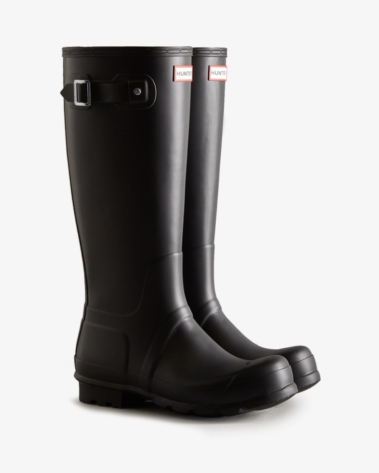 Botas De Chuva Altas Originais Masculinas Hunter Pretas