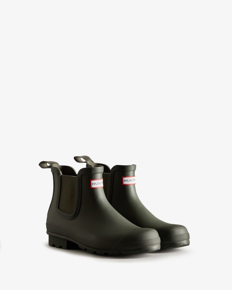 Botas Chelsea Originais Masculinas Hunter Azeitona Escura