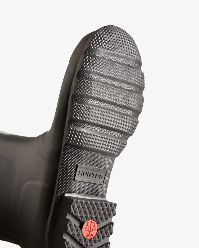 Botas De Chuva Ajustáveis ​​laterais Curtas Masculinas Hunter Pretas