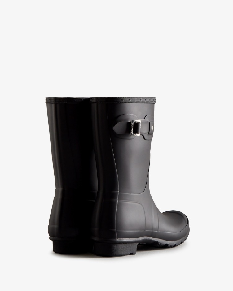 Botas De Chuva Curtas Originais Femininas Hunter Pretas