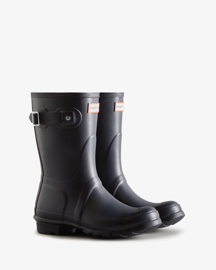 Botas De Chuva Curtas Originais Femininas Hunter Marinho