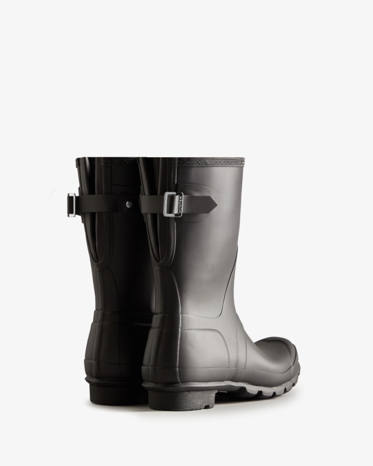 Botas De Chuva Ajustáveis ​​de Costas Curtas Femininas Hunter Pretas