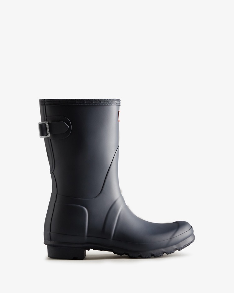 Botas De Chuva Ajustáveis ​​​​de Costas Curtas Femininas Hunter Marinho