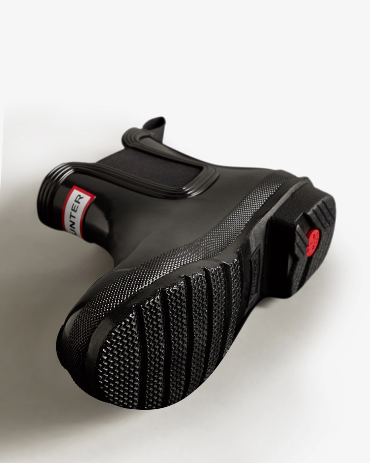 Botas Chelsea De Brilho Originais De Mulher Hunter Pretas