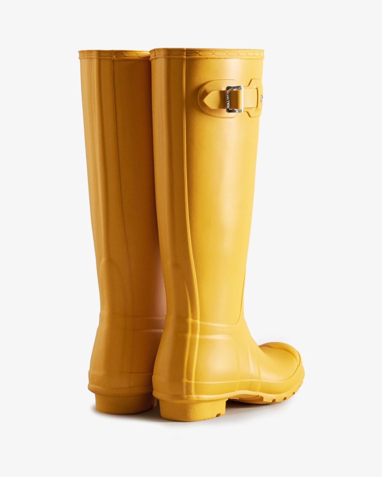 Botas De Chuva Altas Originais De Mulher Caçadora Amarela